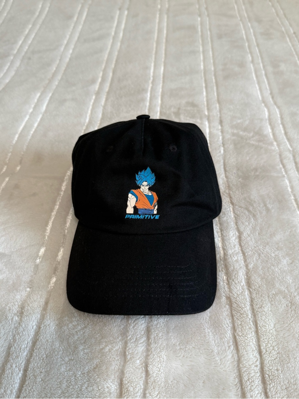 Primitive Black Cartoon Embroidered Baseball Cap
